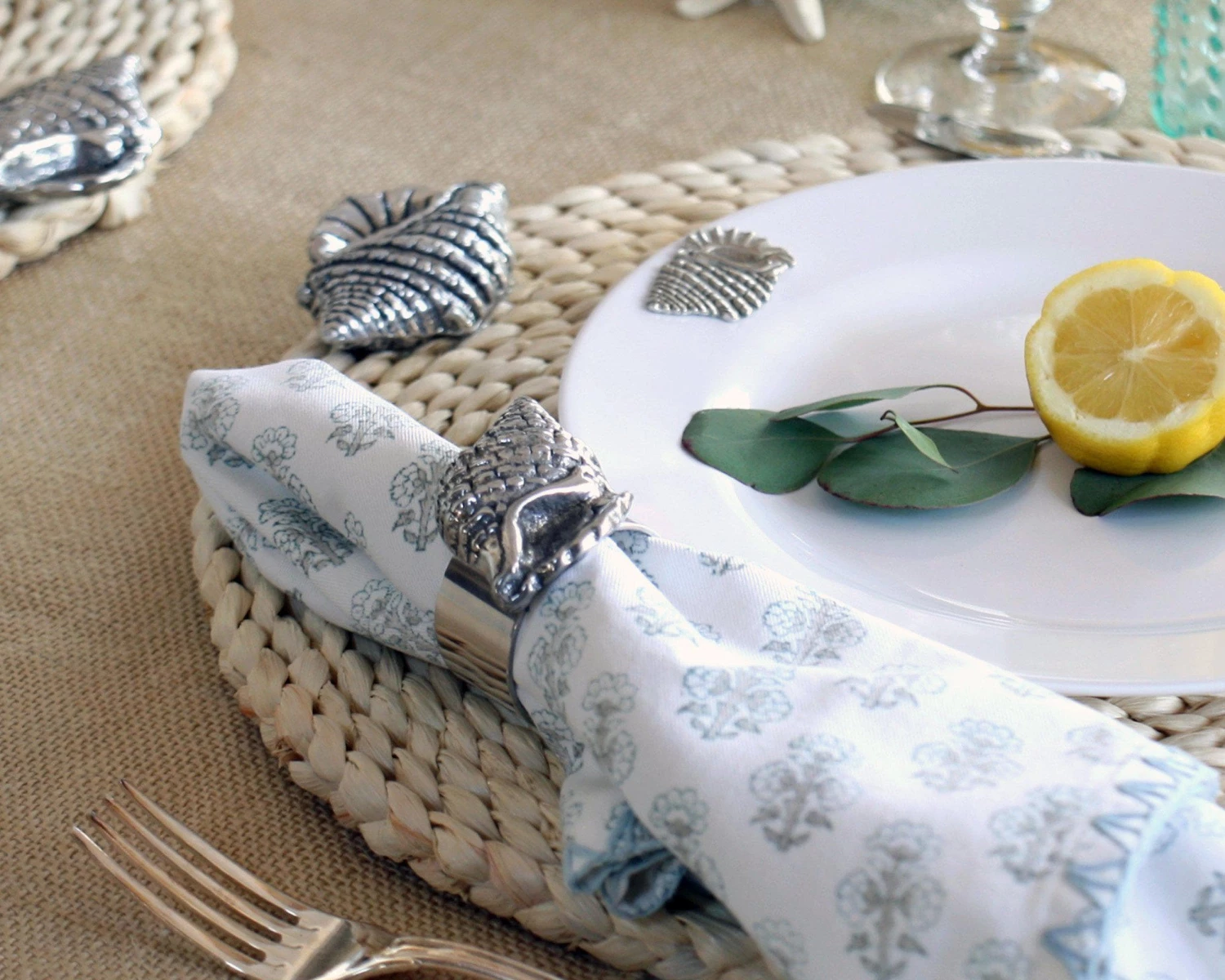 Arthur Court Sea Shell Napkin Rings - Set Of 4