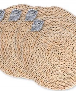 Arthur Court Sea Shell Twisted Seagrass Placemats - Set Of 4