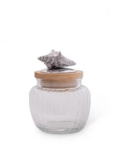 Arthur Court Shell Glass Canister