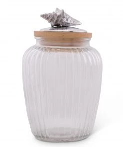 Arthur Court Shell Glass Canister