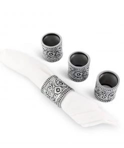 Arthur Court Concho Pattern Napkin Rings Set Of 4 Western