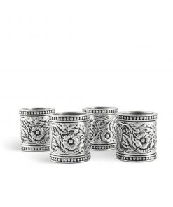 Arthur Court Concho Pattern Napkin Rings Set Of 4 Western