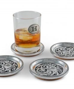 Arthur Court Concho Western Drink Coaster Set Of 4