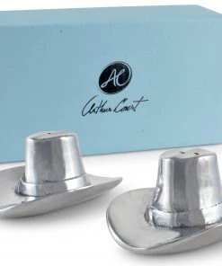Arthur Court Cowboy Hat Salt And Pepper Set Western
