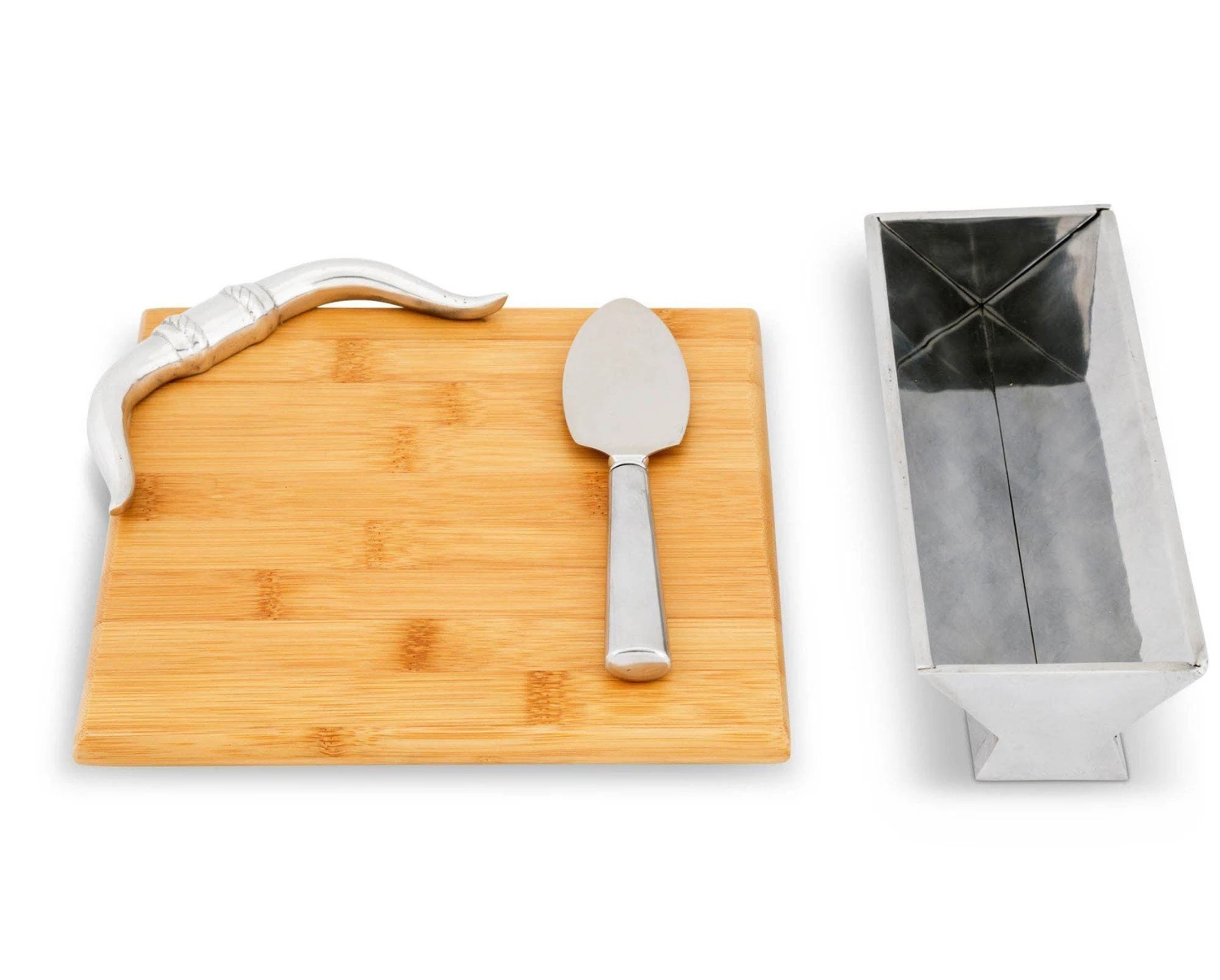 Arthur Court Longhorn Bamboo Cheese Set