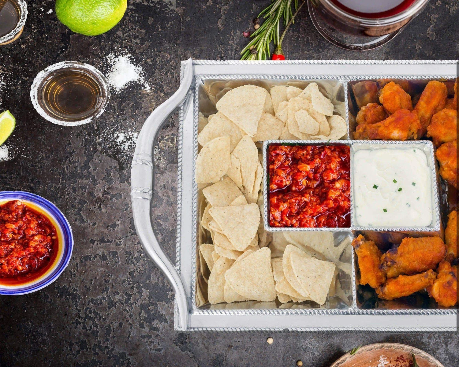 Arthur Court Longhorn Entertainment Tray Western