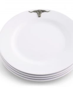 Arthur Court Longhorn Melamine Lunch Plates - Set Of 4