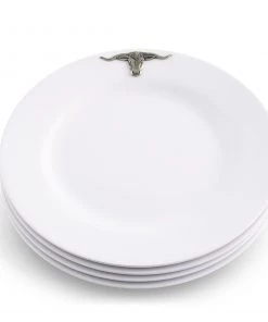 Arthur Court Longhorn Melamine Lunch Plates - Set Of 4