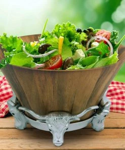 Arthur Court Western Longhorn Salad Bowl