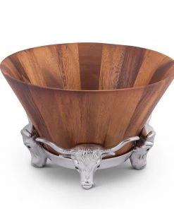 Arthur Court Western Longhorn Salad Bowl