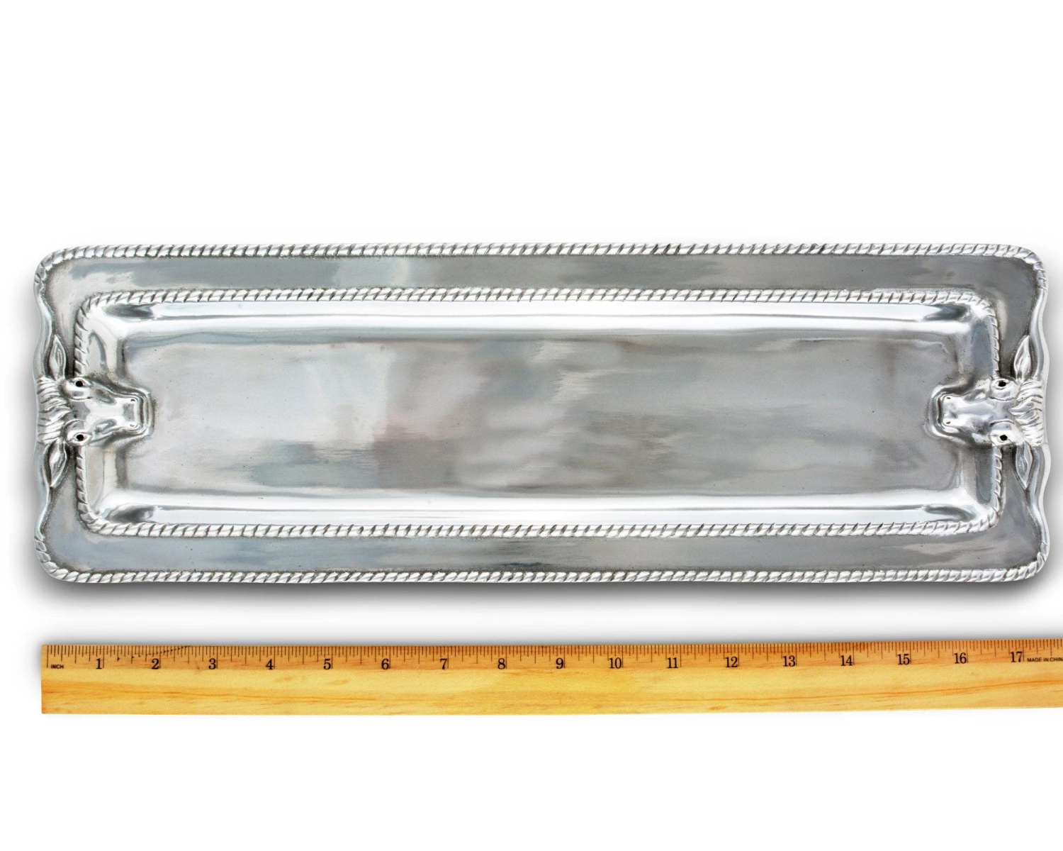 Arthur Court Longhorn With Braid Oblong Tray