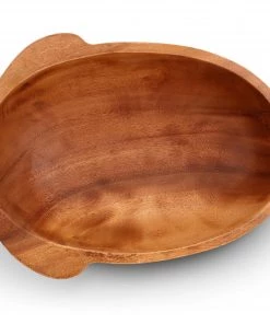 Arthur Court Acorn Shape Acacia Wood Salad Bowl Large Salad Bowls