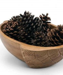 Arthur Court Acorn Shape Acacia Wood Salad Bowl Large Salad Bowls