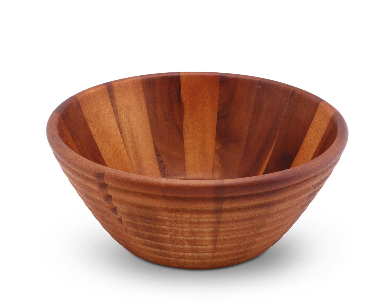 Arthur Court Bee Hive Style Wooden Acacia Salad Bowl Large