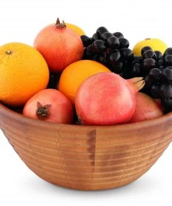 Arthur Court Bee Hive Style Wooden Acacia Salad Bowl Large