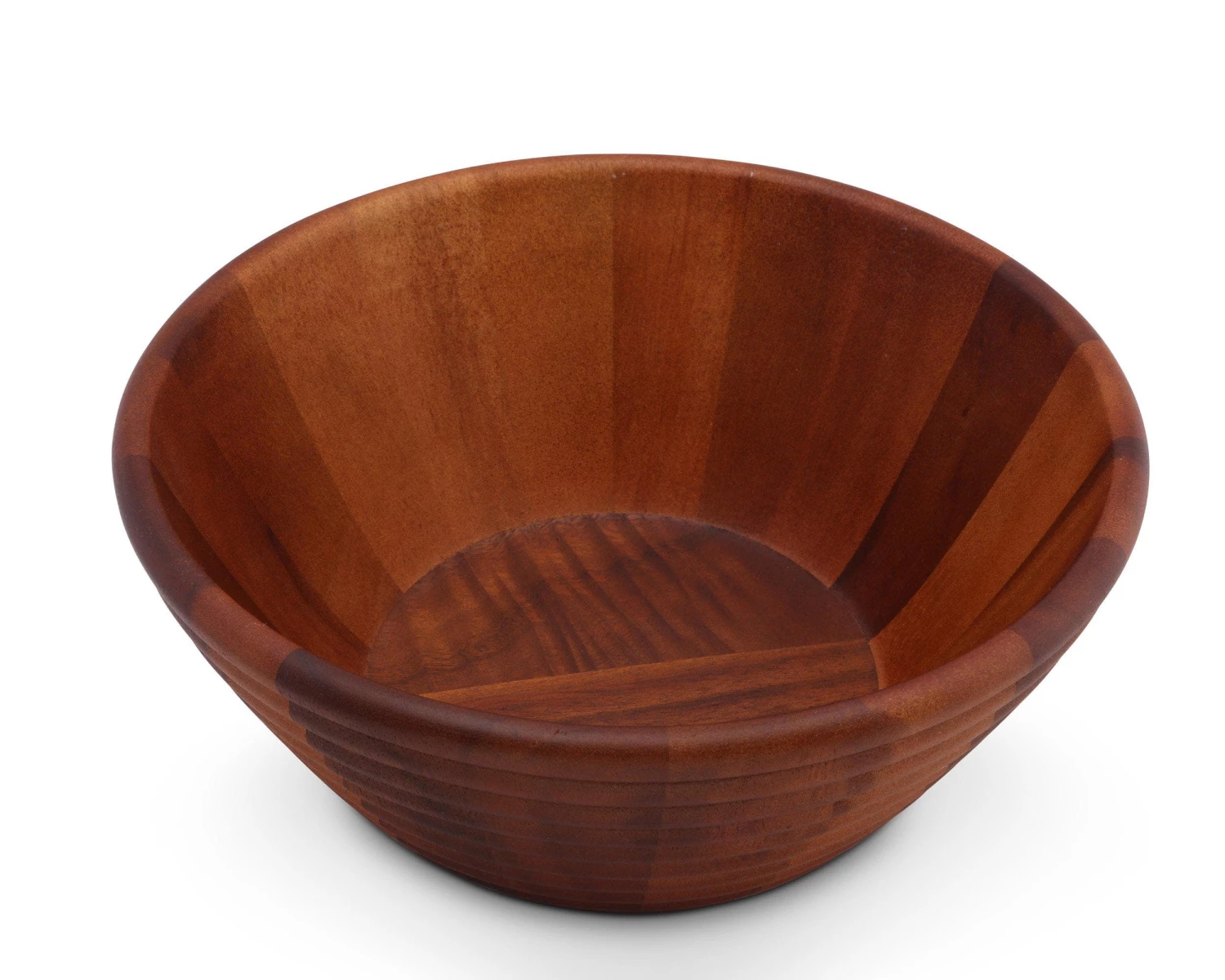 Arthur Court Bee Hive Style Wooden Acacia Salad Bowl Large