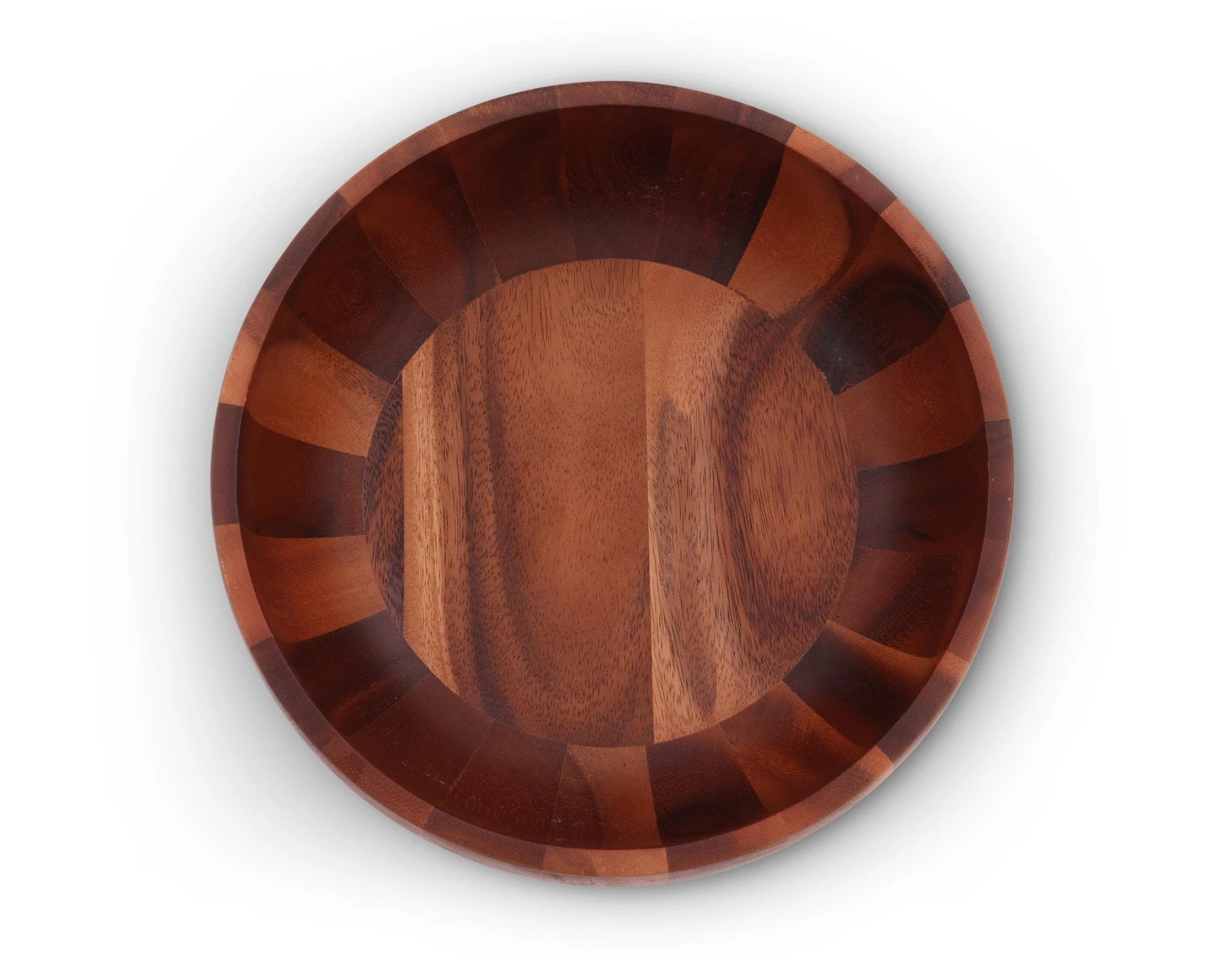 Arthur Court Bee Hive Style Wooden Acacia Salad Bowl Large