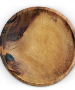 Arthur Court Calabash Round Acacia Wood Salad Bowl