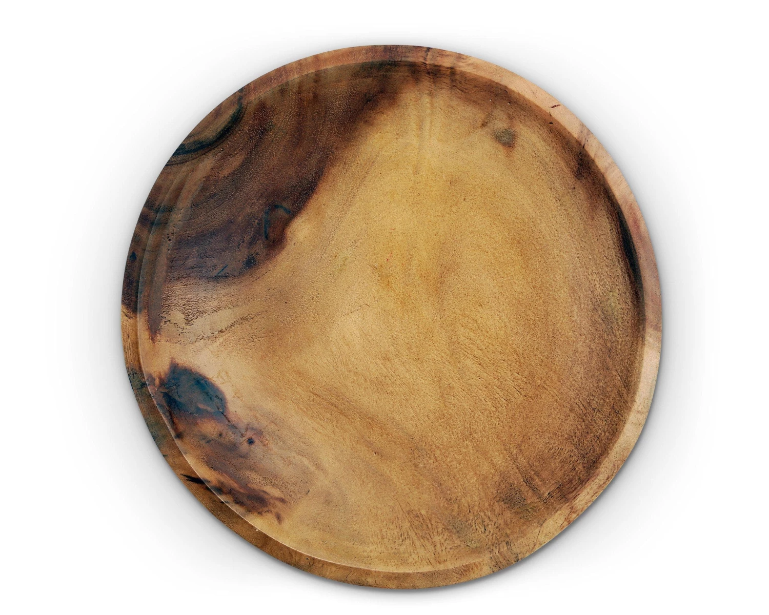 Arthur Court Calabash Round Acacia Wood Salad Bowl