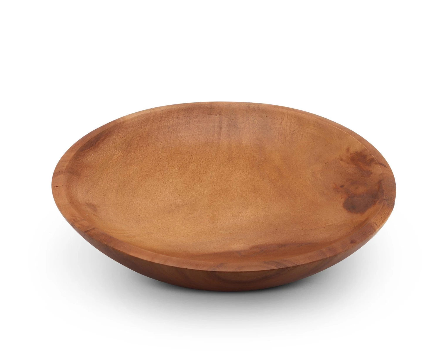 Arthur Court Calabash Round Acacia Wood Salad Bowl