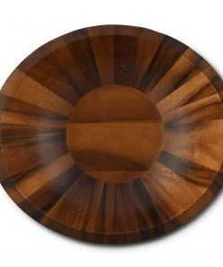 Arthur Court Salad Bowls Munich Pattern Large Acacia Wood Salad Bowl