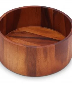 Arthur Court Tulip Shape Acacia Wood Salad Bowl Large Salad Bowls