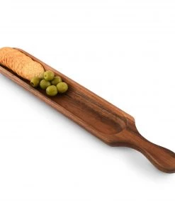 Arthur Court Wood Cracker Tray With Handle New