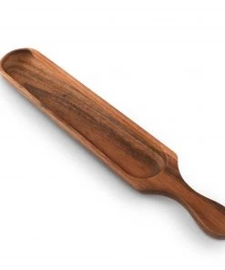 Arthur Court Wood Cracker Tray With Handle New